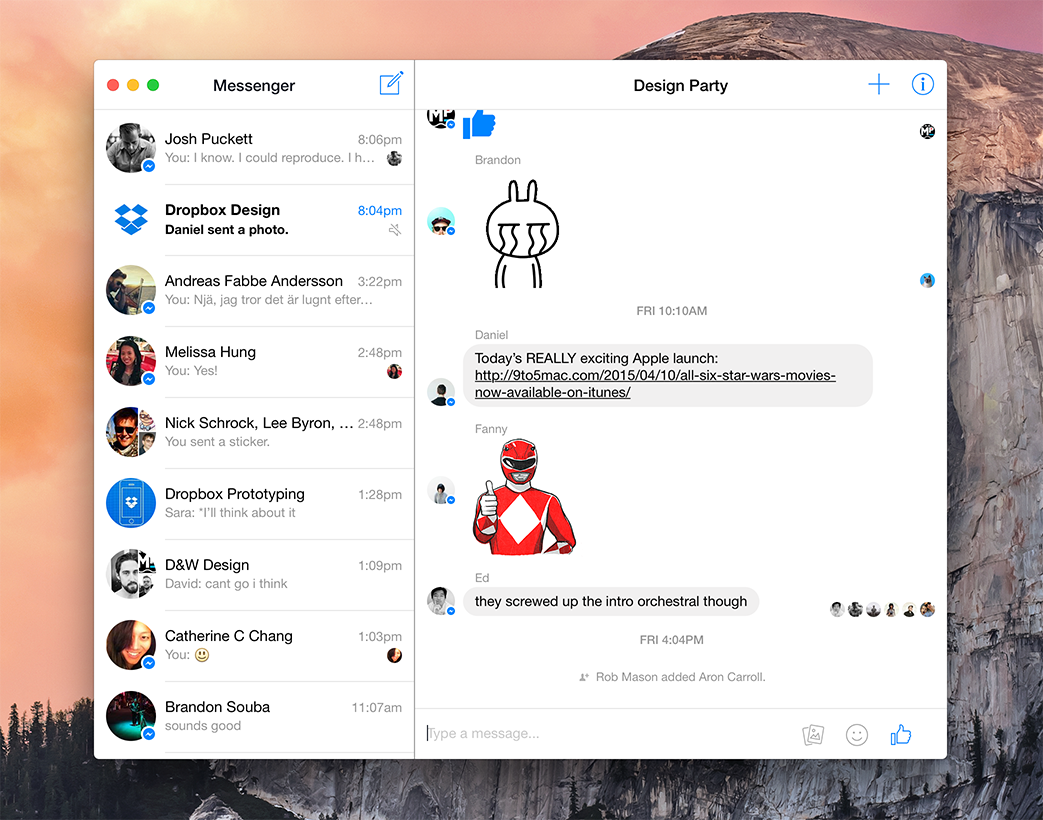 messenger chat app for mac